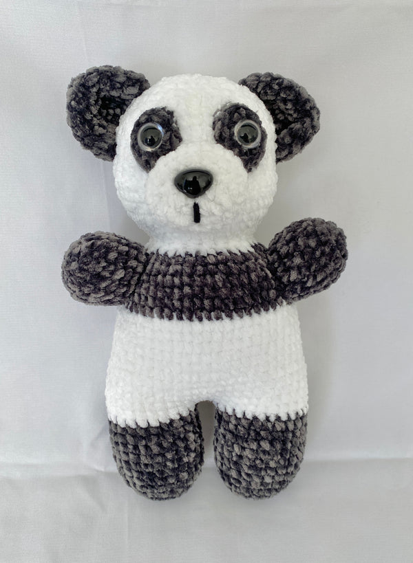 Crochet teddybear, nursery toy, baby gift, panda, play animals, the hidden treehouse, handmade, waldorf toy, montessori toy, handcrafted