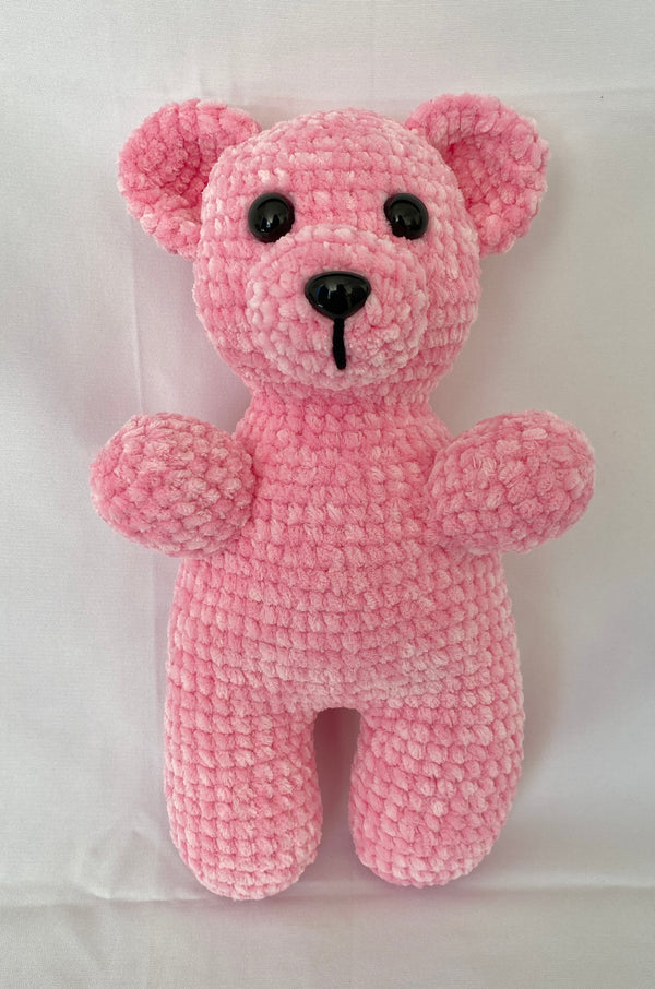 Crochet teddybear, nursery toy, baby gift, pink bear, play animals, the hidden treehouse, handmade, waldorf toy, montessori toy, handcrafted