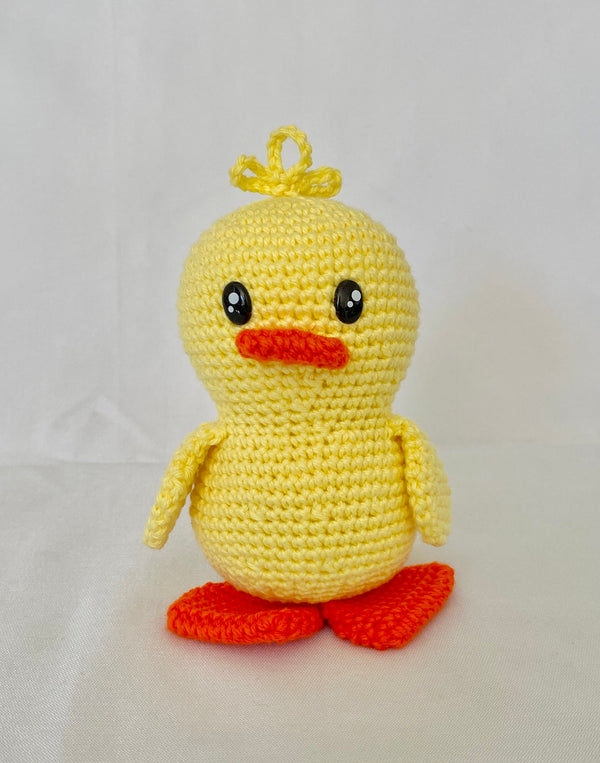 Crochet Duck, Yellow Duck, The Hidden Treehouse, Waldorf toy, Montessori Toy, Cotton, Safety Eyes