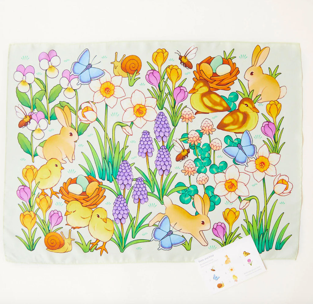 Sarah Silks - Bunny & Chick- Seek & Find Playsilk