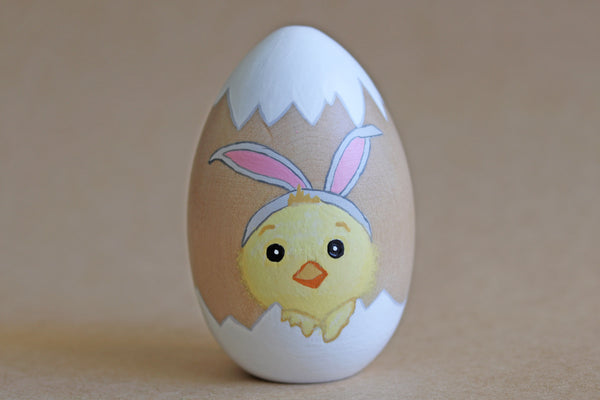 Wooden Jumbo Easter Chick Egg