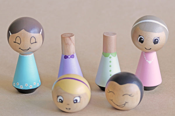 Interchangeable Wood Doll