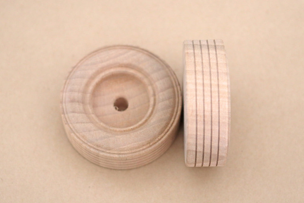 The Hidden Treehouse, Wood Wheels, Wooden Wheels, Thread wheels, Toy wheels, wooden toy, waldorf toy, montessori toy wheel