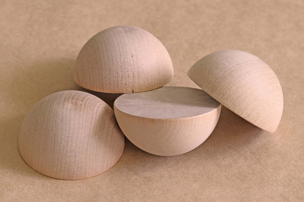 Split Wood Balls 2"