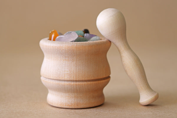 Wooden Mortar & Pestle