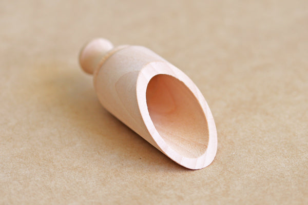 Rounded Wood Scoop