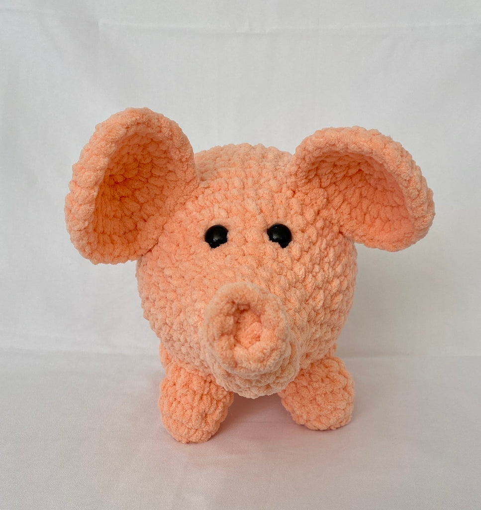 Crochet elephant, nursery toy, baby gift, soft blue, play animals, the hidden treehouse, handmade, waldorf toy, montessori toy, handcrafted