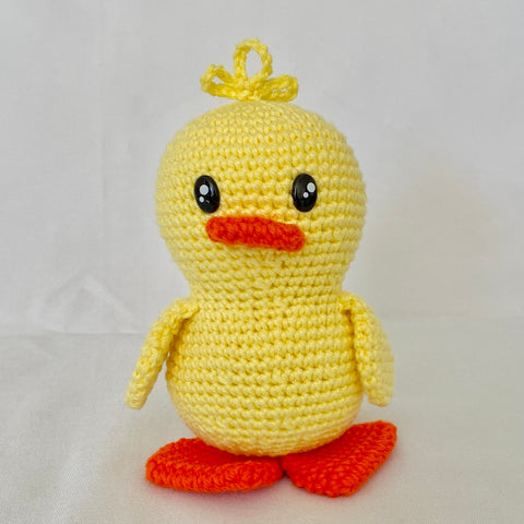 Crochet Duck, Yellow Duck, The Hidden Treehouse, Waldorf toy, Montessori Toy, Cotton, Safety Eyes
