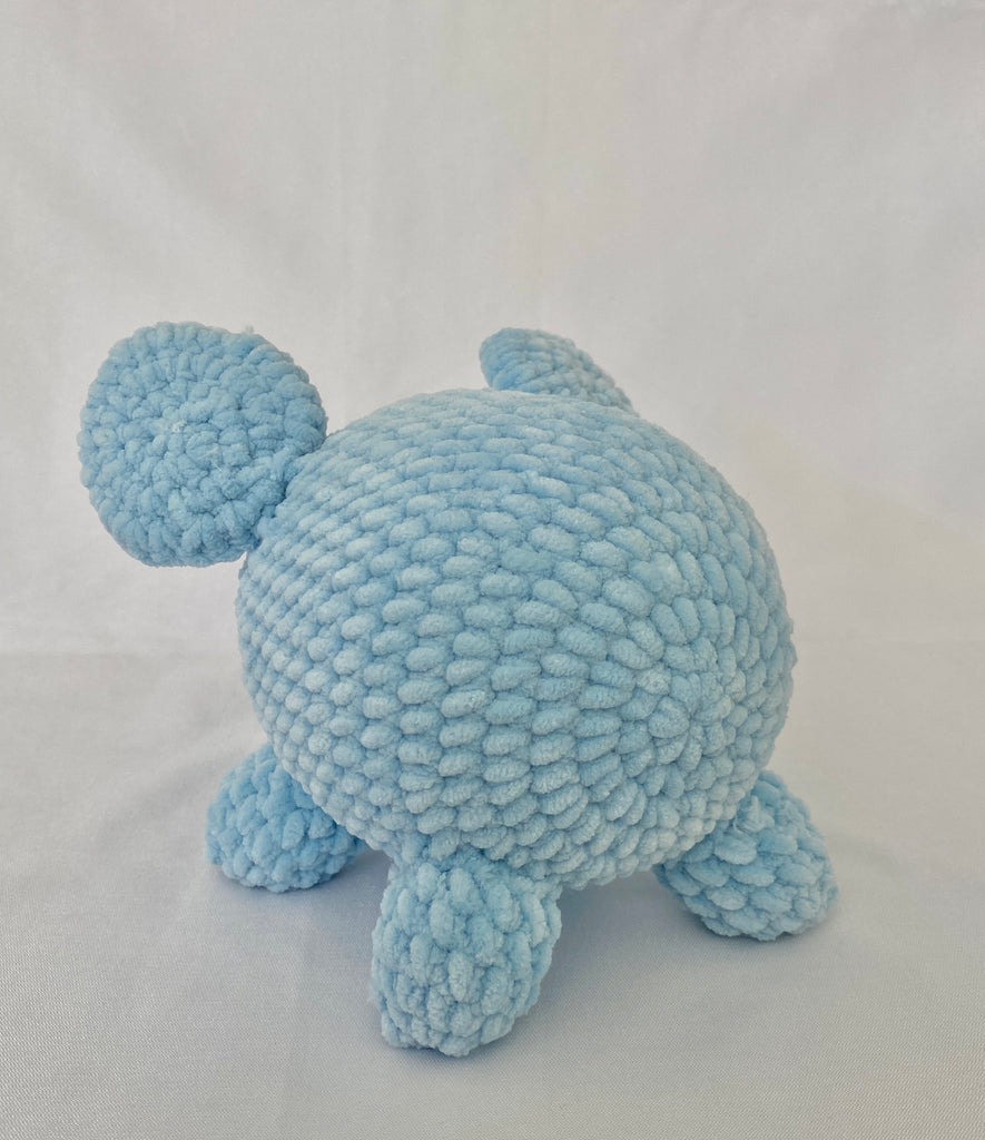 Crochet elephant, nursery toy, baby gift, soft blue, play animals, the hidden treehouse, handmade, waldorf toy, montessori toy, handcrafted
