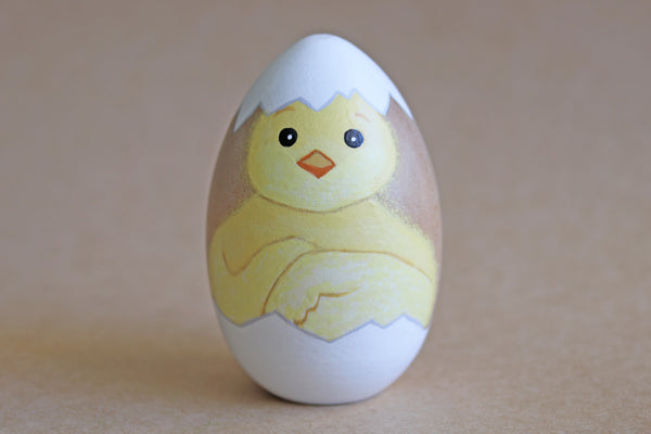 Wooden Jumbo Easter Chick Egg
