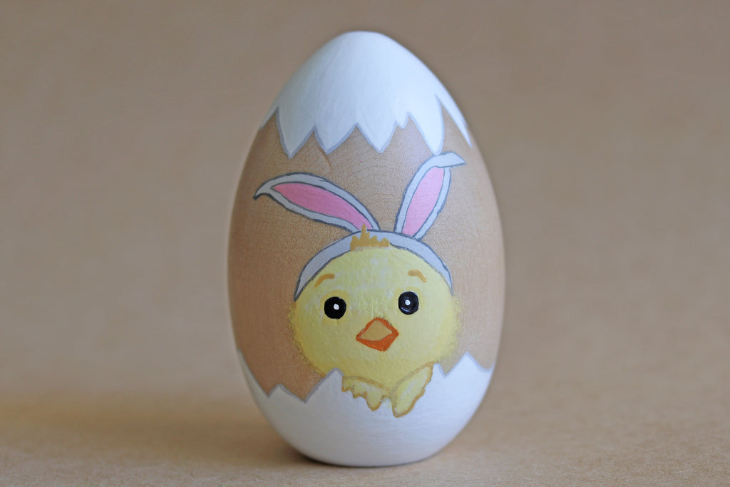 Wooden Jumbo Easter Chick Egg