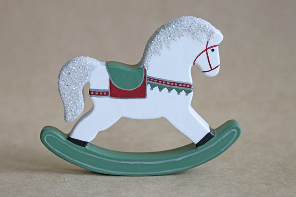 Wooden Christmas Rocking Horse - Decor