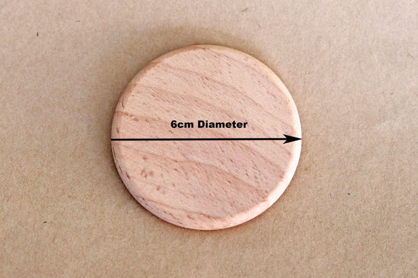 Wooden Coins Set - 6cm diameter (5pc)