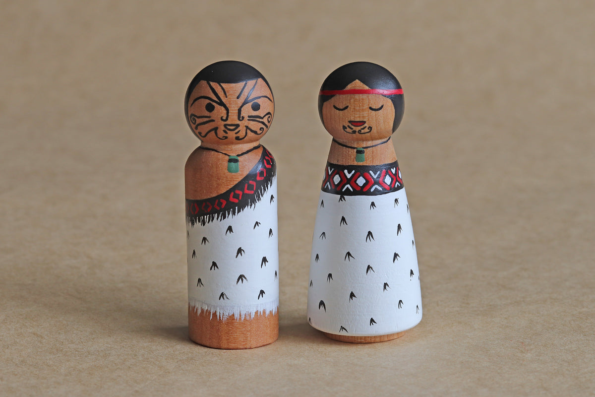 Maori themed - Jumbo Peg Doll Set – The Hidden Treehouse