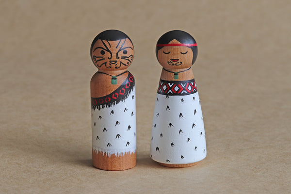 Maori themed - Jumbo Peg Doll Set