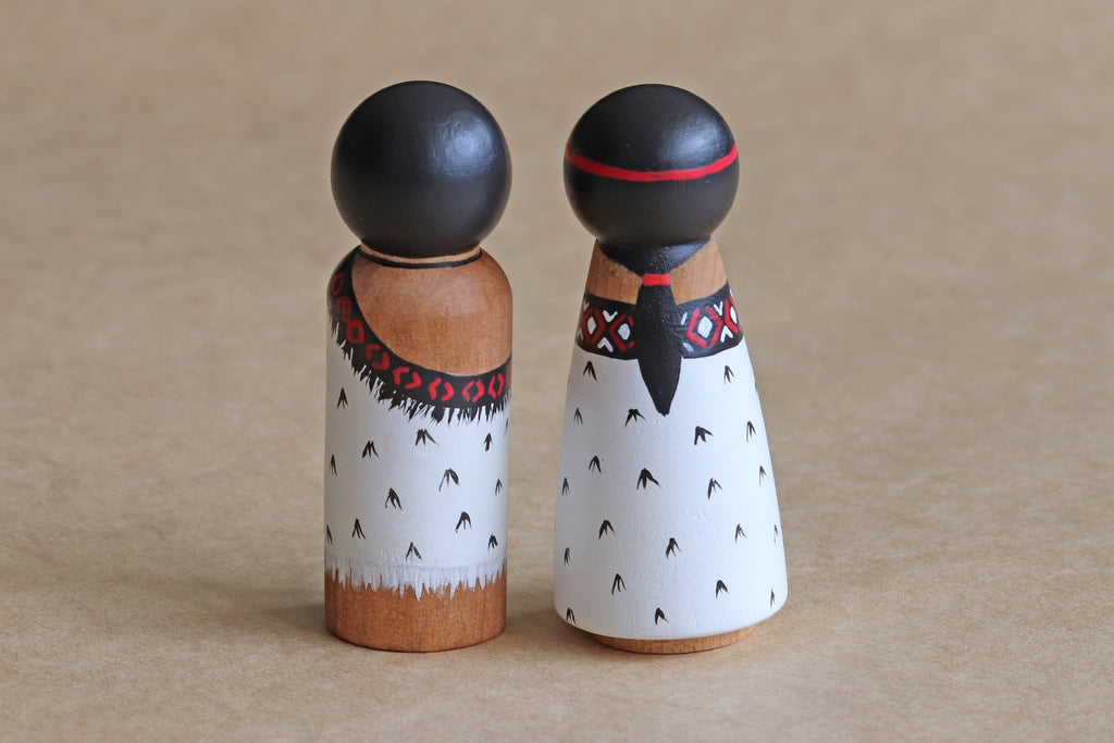 Maori themed - Jumbo Peg Doll Set