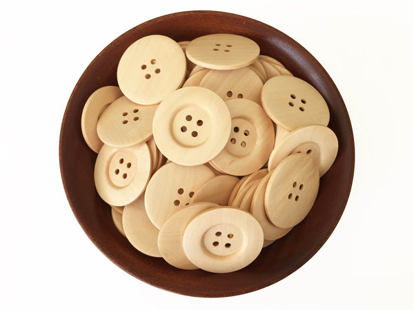 Wood Buttons Pack - Large 6cm