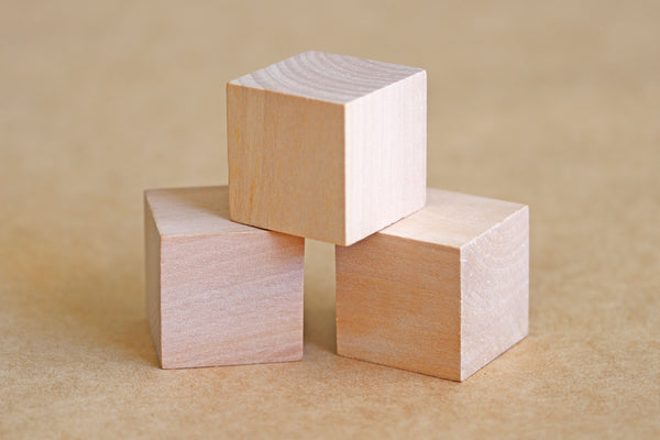 Wood Cube 3.8cm (1.5") - DIY