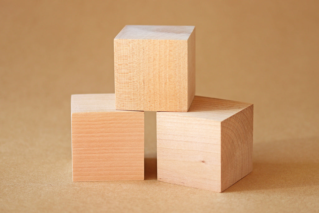 Hardwood Wood Block Cube 5cm (2") - DIY