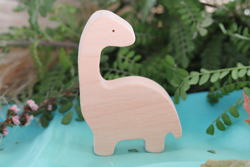 Wooden Brontosaurus Dinosaur