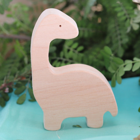Wooden Brontosaurus Dinosaur