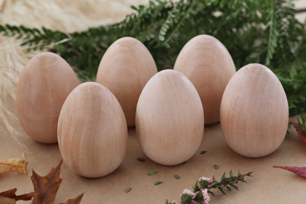 Wooden Hen Egg - Flat bottom