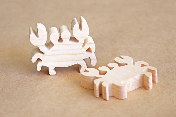 Chunky Wooden Crab